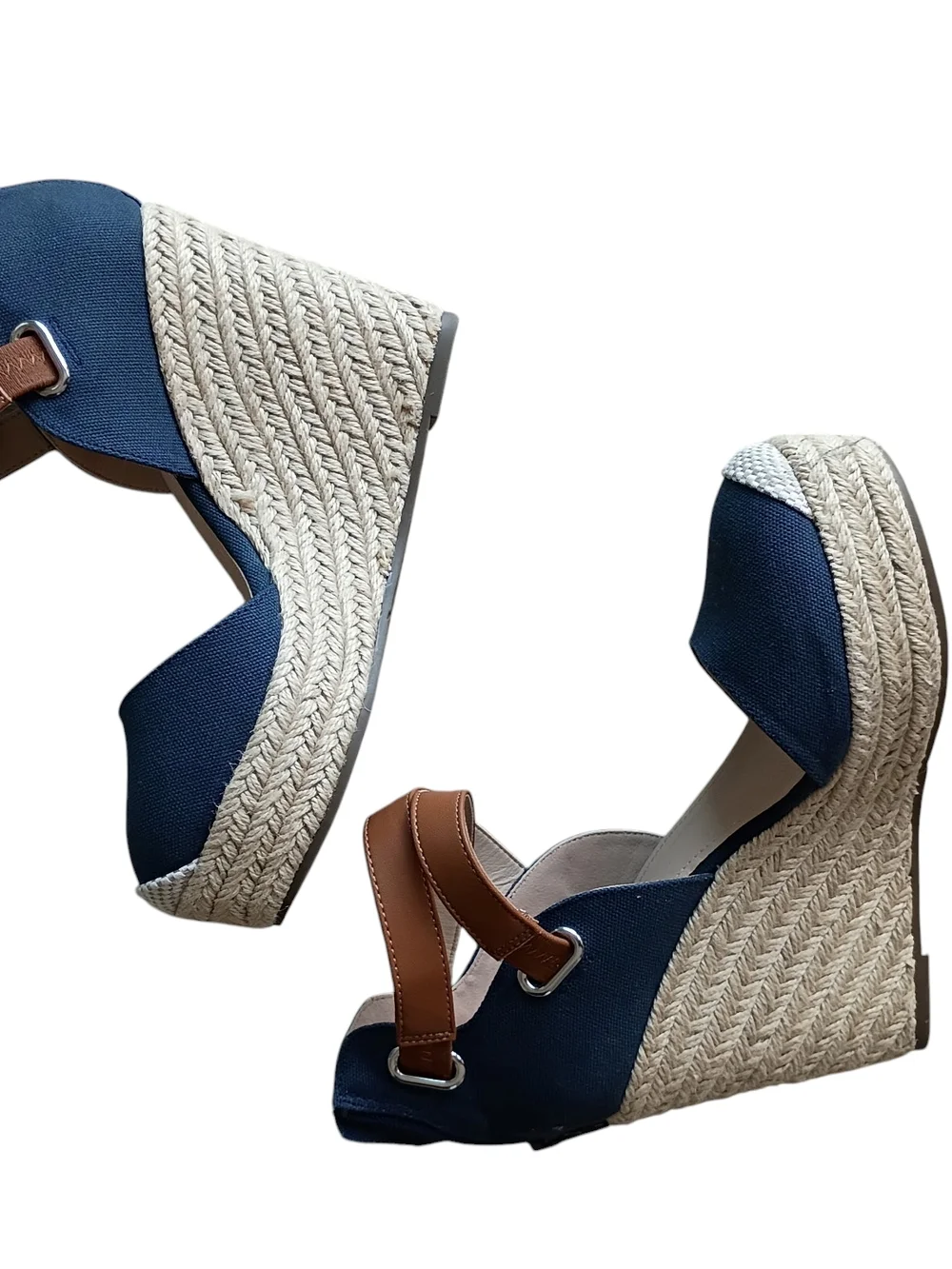 Piepiebuy Navy & Brown Espadrilles SZ 6.5